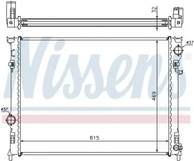 Радиатор охлаждения CHRYSLER 300C (04 -) / DODGE MAGNUM (04-) NISSENS 61014A
