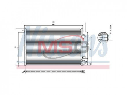 Конденсатор кондиционера RENAULT SCENIC II (03-) 2.0 i 16V NISSENS 94626