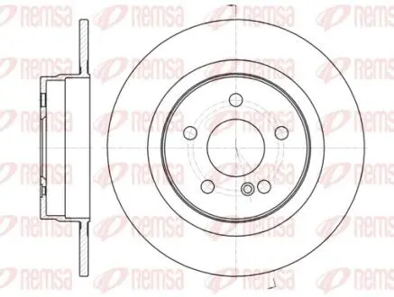 Диск гальмівний MB C-CLASS (W204) 07-, C-CLASS (S204) 07- задн. (Пр-во) REMSA 61070.00