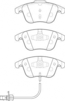 Колодка торм. SEAT ALHAMBRA 2010-; VW SHARAN 2010- передние. (Пр-во) Jurid 573258J