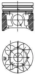 Поршень PSA / FORD 75,50 1.6 TDCi 16V DV6UTED4 / G8DA / HHDA Euro 4 (KS) KOLBENSCHMIDT 40179610 (фото 1)