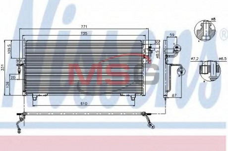 Конденсатор кондиционера NISSAN PRIMERA (P11, W11) (96-) NISSENS 94299