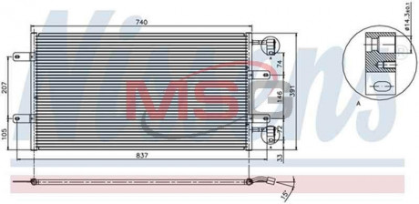 Конденсатор кондиционера OPEL, NISSAN, RENAULT (2-й сорт) NISSENS 94678