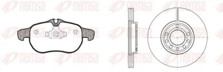 Комплект гальмівний передн. OPEL VECTRA C 02-, SAAB 9-3 02- (пр-во) REMSA 8888.00