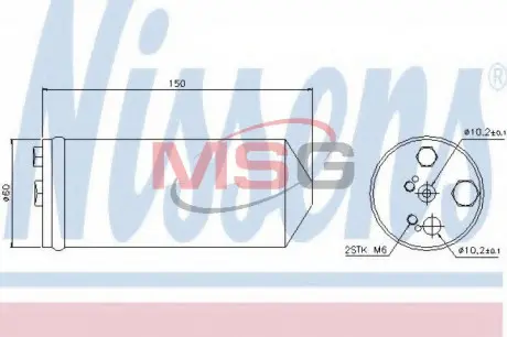 Осушитель кондиционера NISSAN PRIMERA (P11, W11) (96-) NISSENS 95325