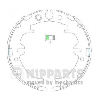 Колодки тормозные бараб. Toyota RAV 4, Lexus LS; IS NIPPARTS N3502083