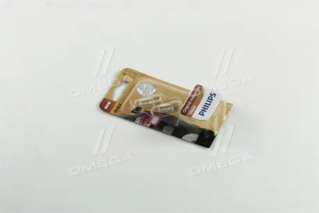 Лампа розжарювання W5W12V 5W W 2,1X9,5d (blister 2шт) (пр-во Philips) PHILIPS 12961B2