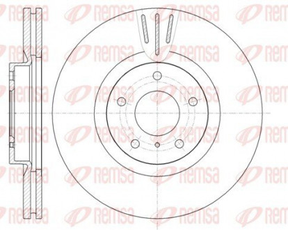 Диск тормозной NISSAN MURANO (Z50) 3.5 4X4 05- передние. REMSA 61086.10