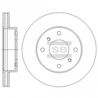 Диск тормозной NISSAN 200 SX (S13), ALMERA II передние. (SANGSIN) Hi-Q (SANGSIN) SD4225 (фото 1)