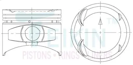 Поршень (компл. На мотор) Mitsubishi 4G63D d85.0 + 0.50 TEIKIN 43231.050