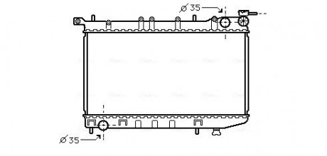 Радиатор охлаждения NISSAN ALMERA (N15) (95-) 1.6 i 16V (AVA) AVA COOLING DN2174