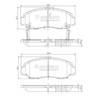 Колодки тормозные диск. Honda FR-V 05-; ACCORD VII NIPPARTS J3604051