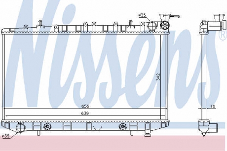 Радиатор охлаждения NISSAN PRIMERA (P10, W10) (90) NISSENS 629731 (фото 1)