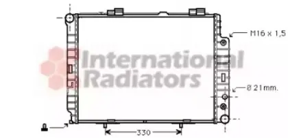 Радіатор охолодження двигуна MBW210 E-KL MT / AT + AC 97- Van Wezel 30002283