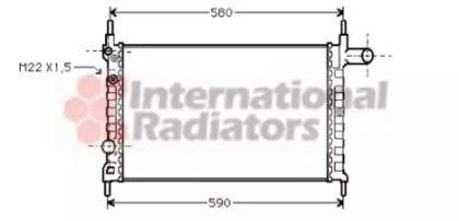 Радиатор охлаждения двигателя KAD E / COMB A 13/14/16 90 Van Wezel 37002150 (фото 1)