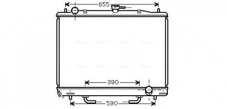 Радиатор охлаждения MITSUBISHI PAJERO (06-) 3,0 / 3,8 АТ (AVA) AVA COOLING MT2170