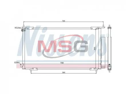 Конденсатор кондиціонера HONDA CR-V (02-) 2.0 / 2.4i NISSENS 94772