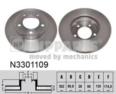 Диск тормозной Renault MASTER 10-; Nissan NV 400 NIPPARTS N3301109