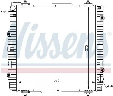 Радиатор охлаждения MERCEDES GW-CLASS W 463 (89-) NISSENS 62599A