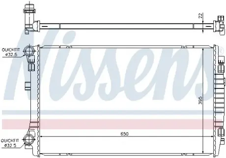 Радиатор охлаждение AUDI; SEAT; Volkswagen; SKODA NISSENS 65303