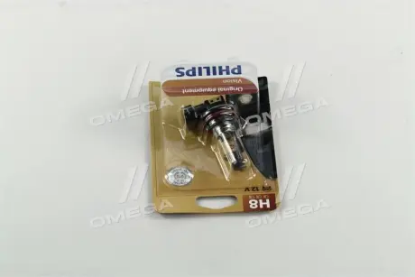 Автолампа Vision H8 PGJ19-1 35 W прозрачная PHILIPS 12360B1