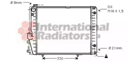 Радиатор охлаждения двигателя MB W124 MT / AT + AC 89-96 Van Wezel 30002072