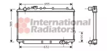 Радиатор охлаждения двигателя KIA SEPHIA / SHUMA MT 96- Van Wezel 83002016 (фото 1)