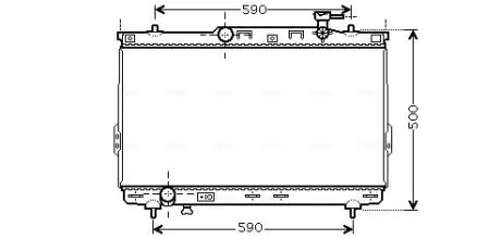 Радіатор охолодження двигуна Santa Fe 2.0 i * Man. 08 / 00- (AVA) AVA COOLING HYA2109 (фото 1)
