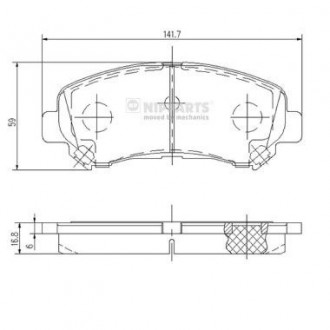 Колодки тормозные диск. Nissan QASHQAI; X-TRAIL NIPPARTS J3601096