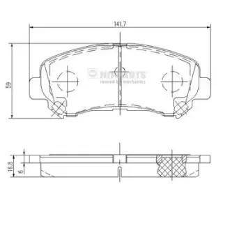 Колодки тормозные диск. Nissan QASHQAI; X-TRAIL NIPPARTS J3601096