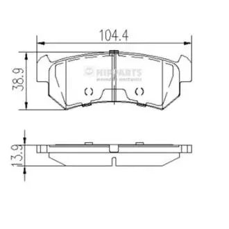 Колодки тормозные диск. Chevrolet AVEO; LACETTI NIPPARTS J3610903
