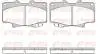 Колодка торм. TOYOTA LAND CRUISER 12.1988- передние. (Пр-во REMSA) 0429.04