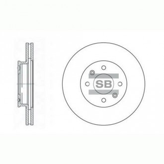 Диск тормозной KIA NEW PRIDE, NEW ACCENT передние. (SANGSIN) Hi-Q (SANGSIN) SD2028