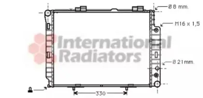 Радіатор охолодження двигуна MB W210 AT +/- AC 95-02 Van Wezel 30002189