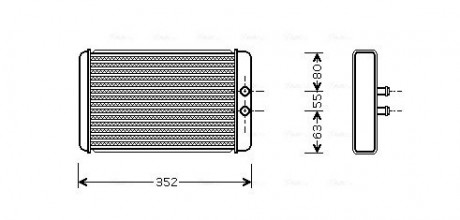 Радиатор отопителя CITROEN JUMPER, FIAT DUCATO (02-) (AVA) AVA COOLING FTA6265