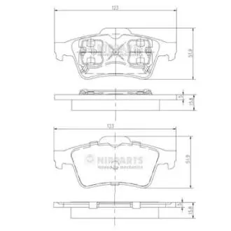 Колодки тормозные диск. Renault LAGUNA; MEGANE NIPPARTS J3611045