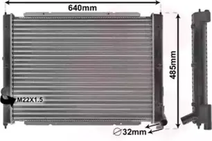 Радіатор охолодження двигуна VW TRANSP / SYNCR 81-90 Van Wezel 58002034
