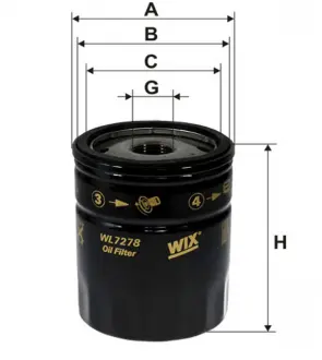 Фильтр масляный двигателя / OP580 / 7 (WIX-Filtron UA) WIX FILTERS WL7278