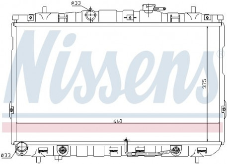 Радиатор охлаждения HYUNDAI ELANTRA (XD) (00-) NISSENS 67493 (фото 1)