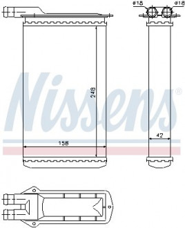 Радиатор отопителя ВАЗ 2108, 09, 099, <ТАВРИЯ> NISSENS 71942