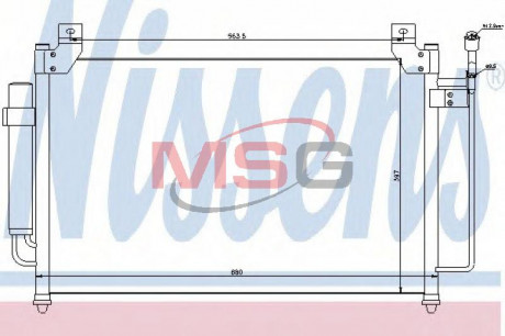 Конденсатор кондиционера MAZDA CX-7 (ER) (07-) NISSENS 940049