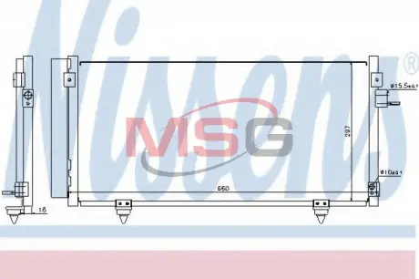 Радиатор кондиционера SUBARU FORESTER, IMPREZA NISSENS 940257