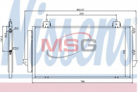 Конденсатор кондиционера TOYOTA RAV 4 II (00-) NISSENS 94741