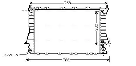 Радиатор охлаждения двигателя AUDI 100 / A6 26/8 AT 92-97 (Ava) AVA COOLING AIA2084