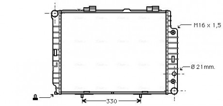 Радиатор охлаждения двигателя MBW210 E-KL MT / AT + AC 97- (Ava) AVA COOLING MSA2283 (фото 1)