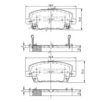 Колодки тормозные диск. Honda CIVIC VIII, IX NIPPARTS J3604065