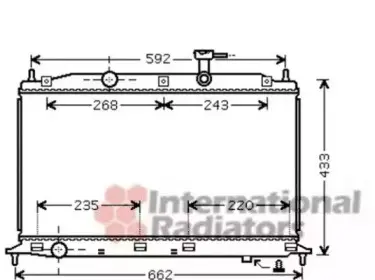 Радиатор охлаждения ACCENT3 / VERNA3 14/16 05- Van Wezel 82002188