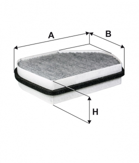Фильтр салона MB (угольный) / K1016A (WIX-Filtron) WIX FILTERS WP6833 (фото 1)