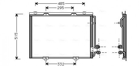 Конденсор кондиционера MB W210 E-CLASS MT / AT 95-(AVA) AVA COOLING MS5232