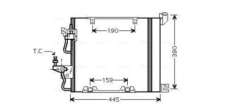 Конденсатор кондиционера ASTRA H 17 / 19CTDI MT 04- (AVA) AVA COOLING OL5368D